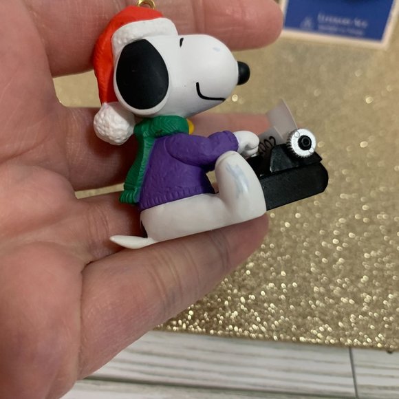 Hallmark Keepsake Ornament Peanuts Snoopy Literacy Ace Ornament With Box - Picture 6 of 7